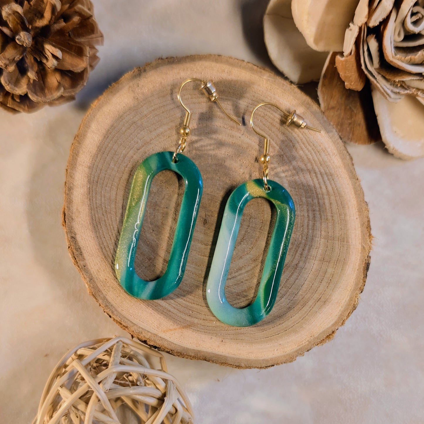 Boucles d’oreilles - Vert Océan