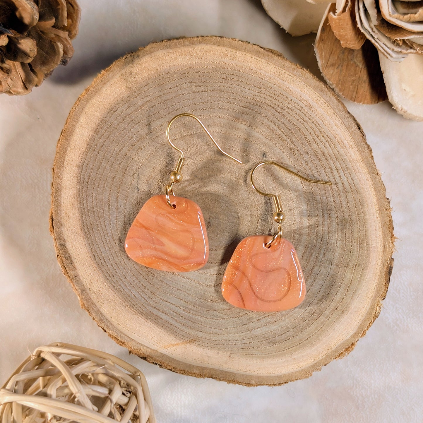 Boucles d’oreilles - Pêche Dorée