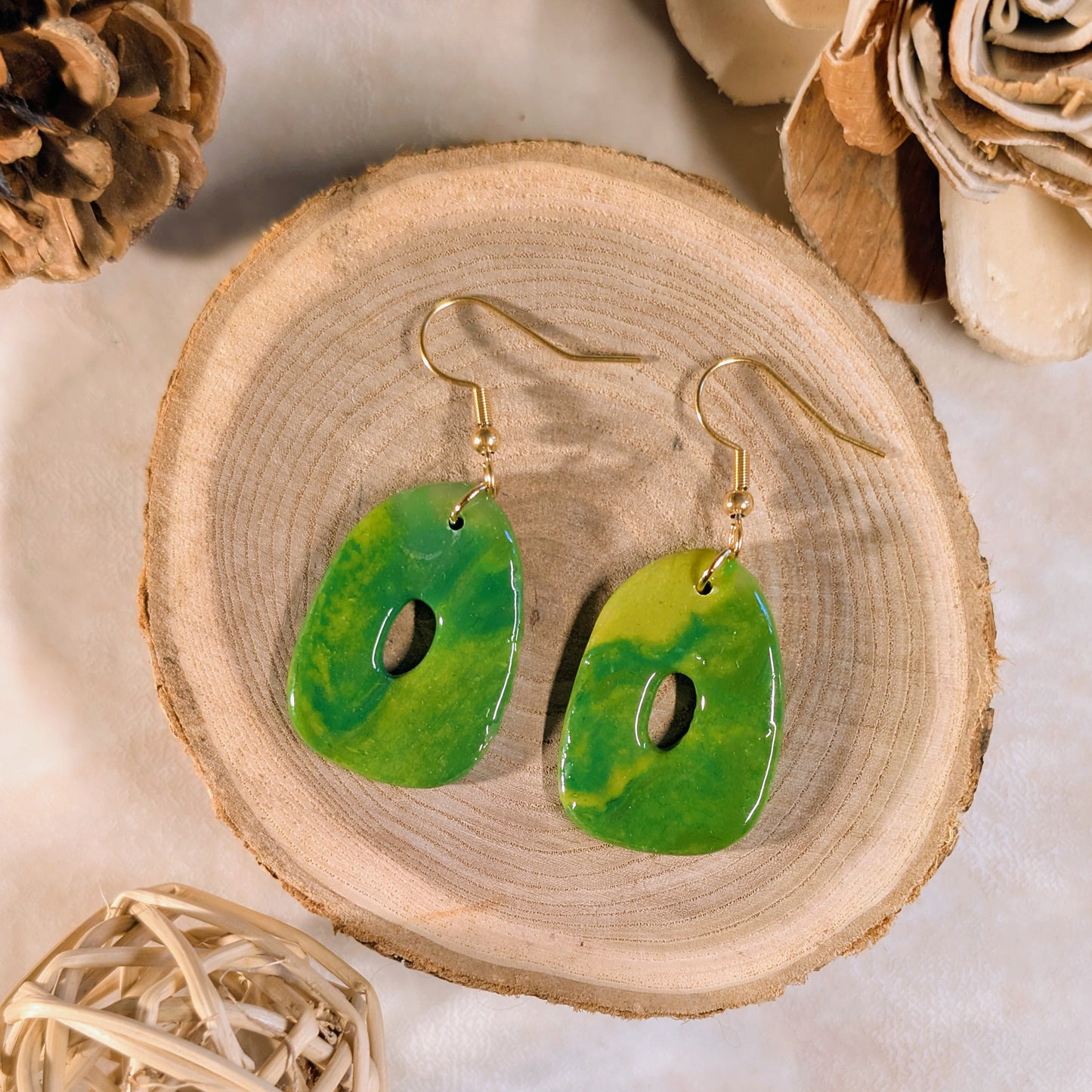 Boucles d’oreilles - Verts lumineux