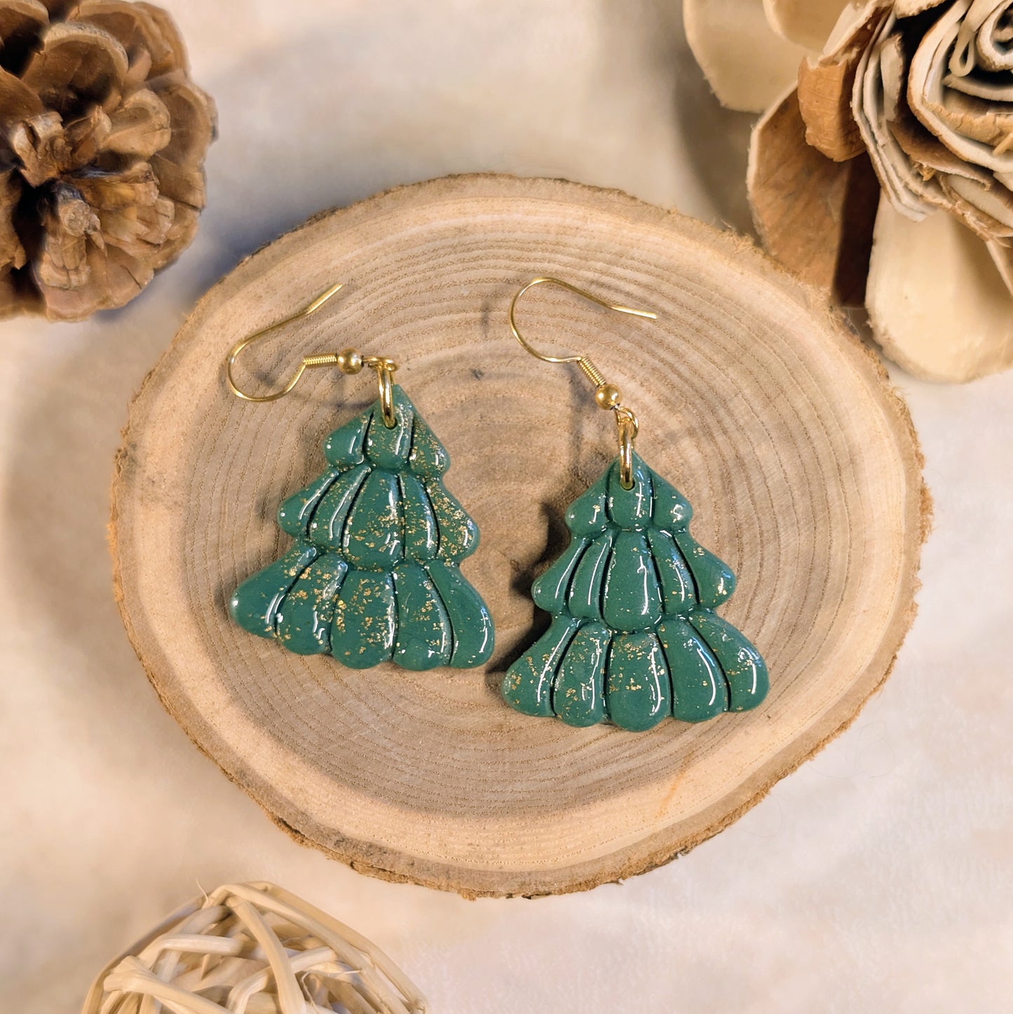 Boucles d’oreilles - Sapin Vert