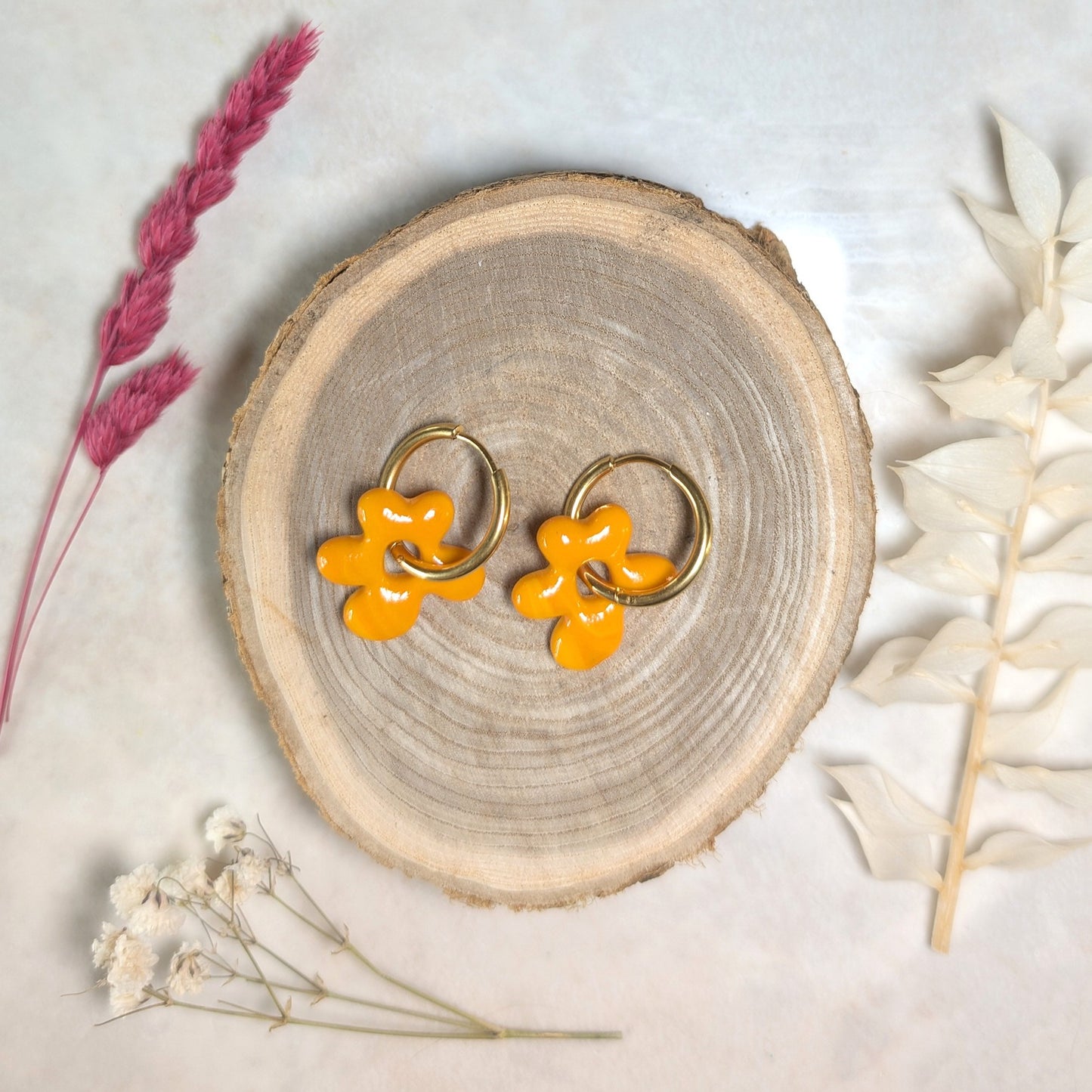 Pampille - Fleur jaune dore