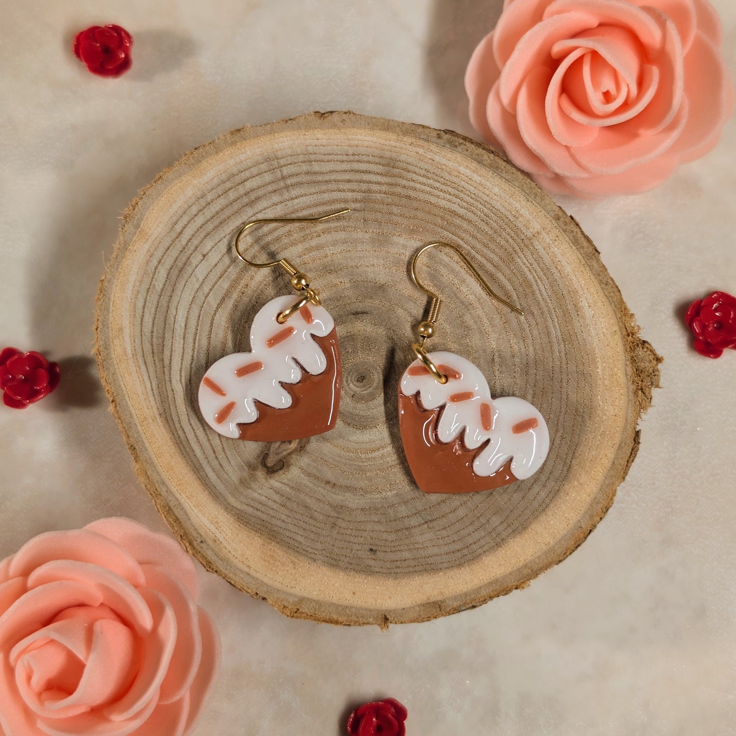 Boucles d’oreilles - St Valentin, cœurs fondants