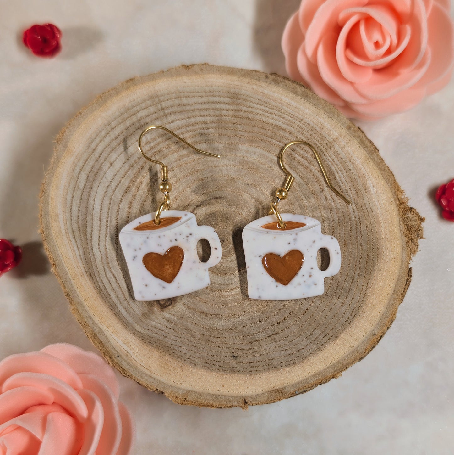 Boucles d’oreilles - St Valentin, tasse et cœur