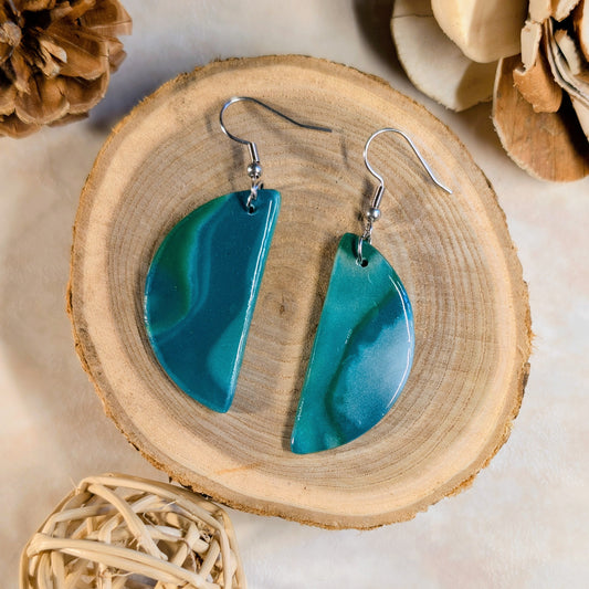 Boucles d’oreilles - Planète Terre, Demi-Cercle