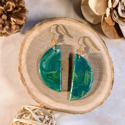 Boucles d’oreilles - Planète Terre, Demi-Cercle