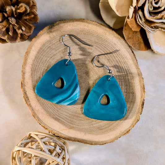 Boucles d’oreilles - Triangles Effet Vague