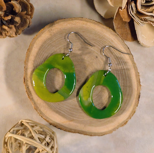 Boucles d’oreilles - Verts lumineux