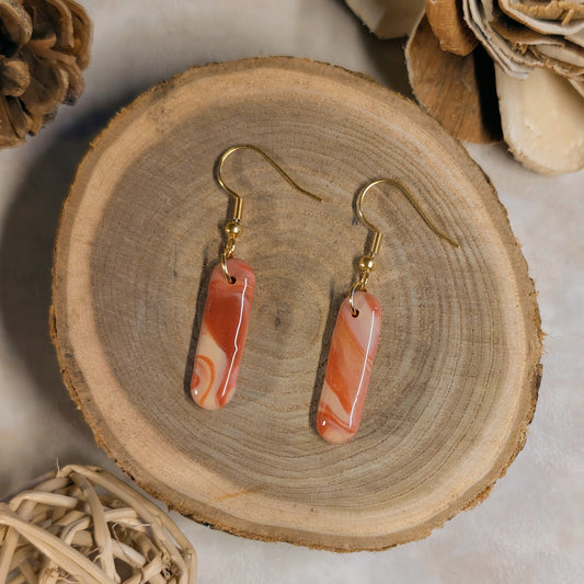 Boucles d’oreilles - Marbre Terracotta