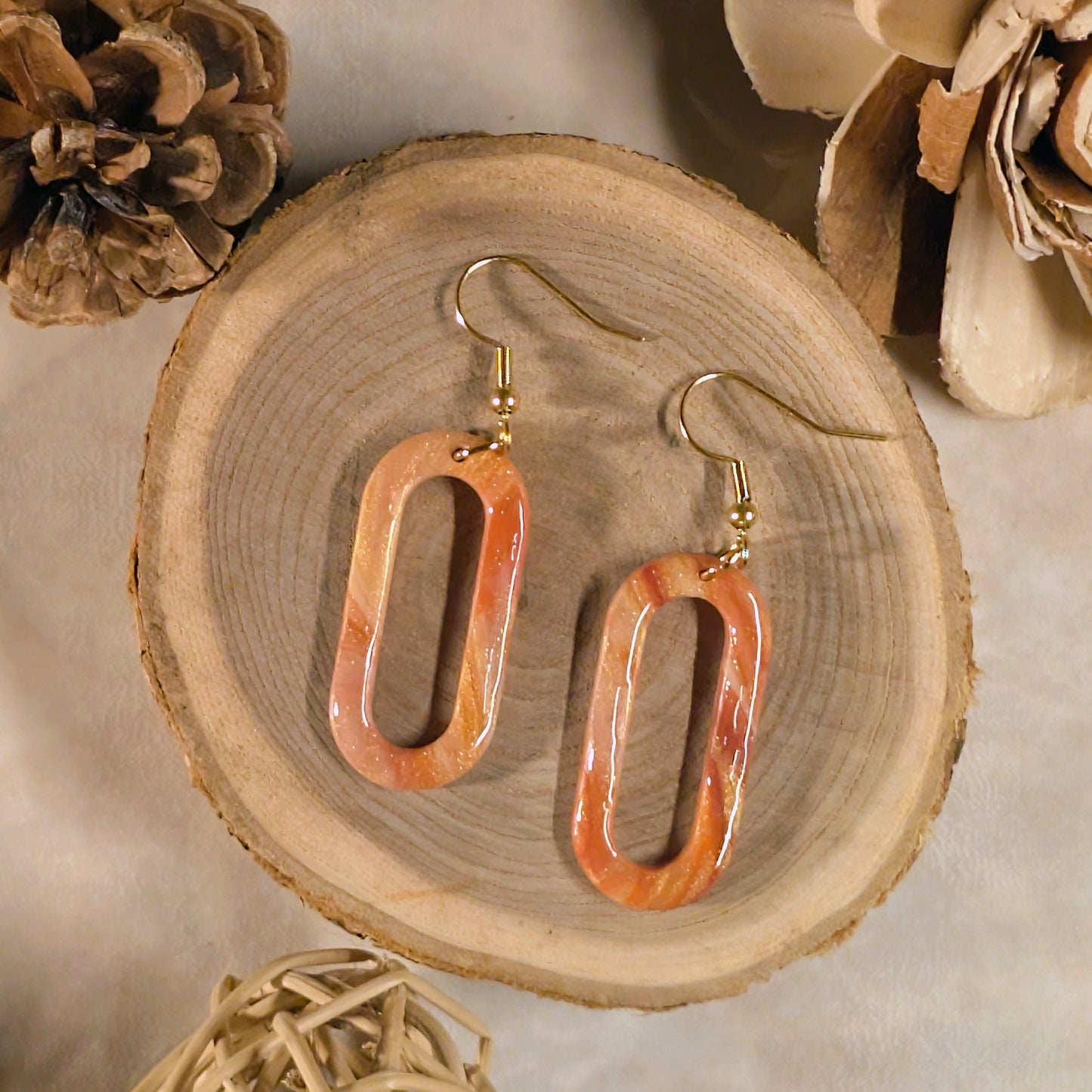 Boucles d’oreilles - Marbre Doré