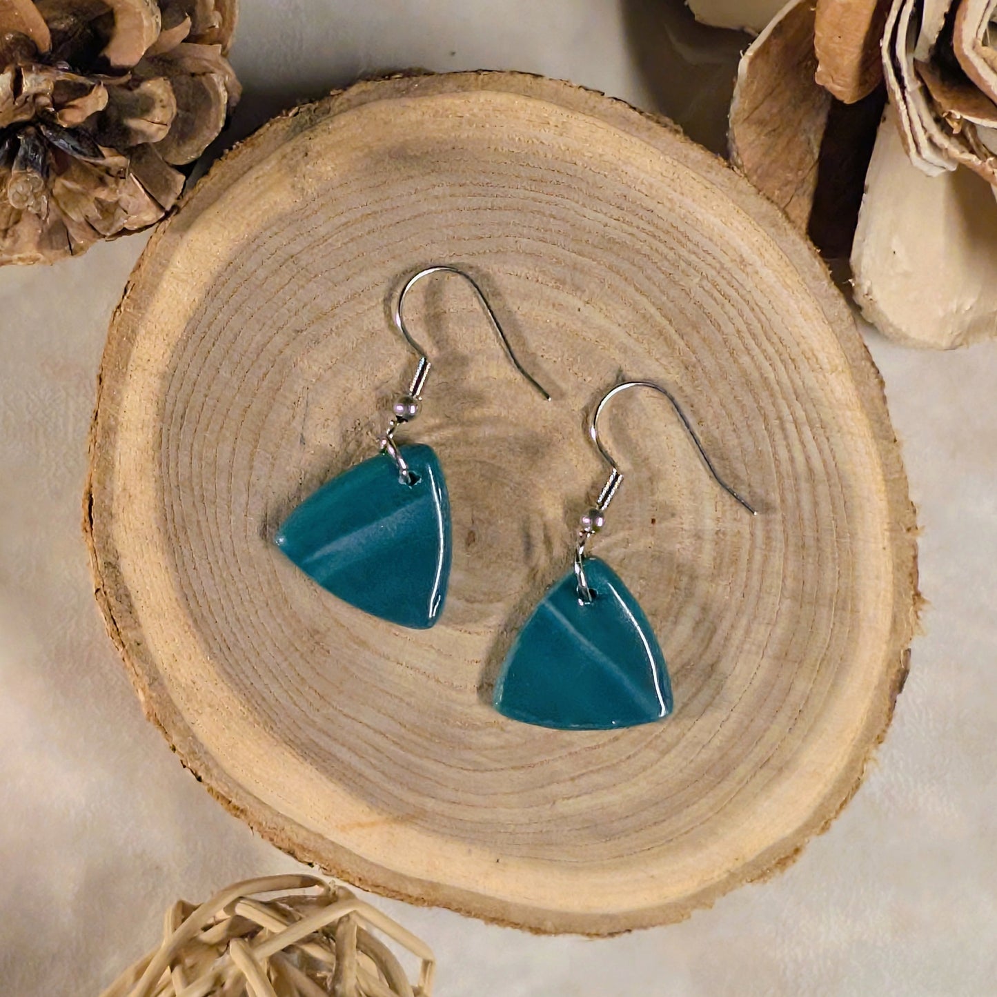 Boucles d’oreilles - Triangles Turquoise