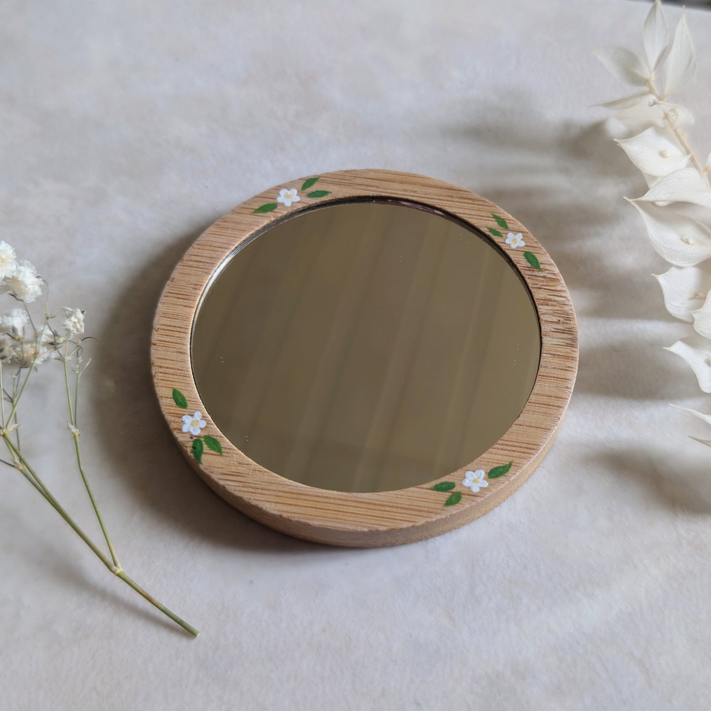 Miroir de poche peint - Citron vert