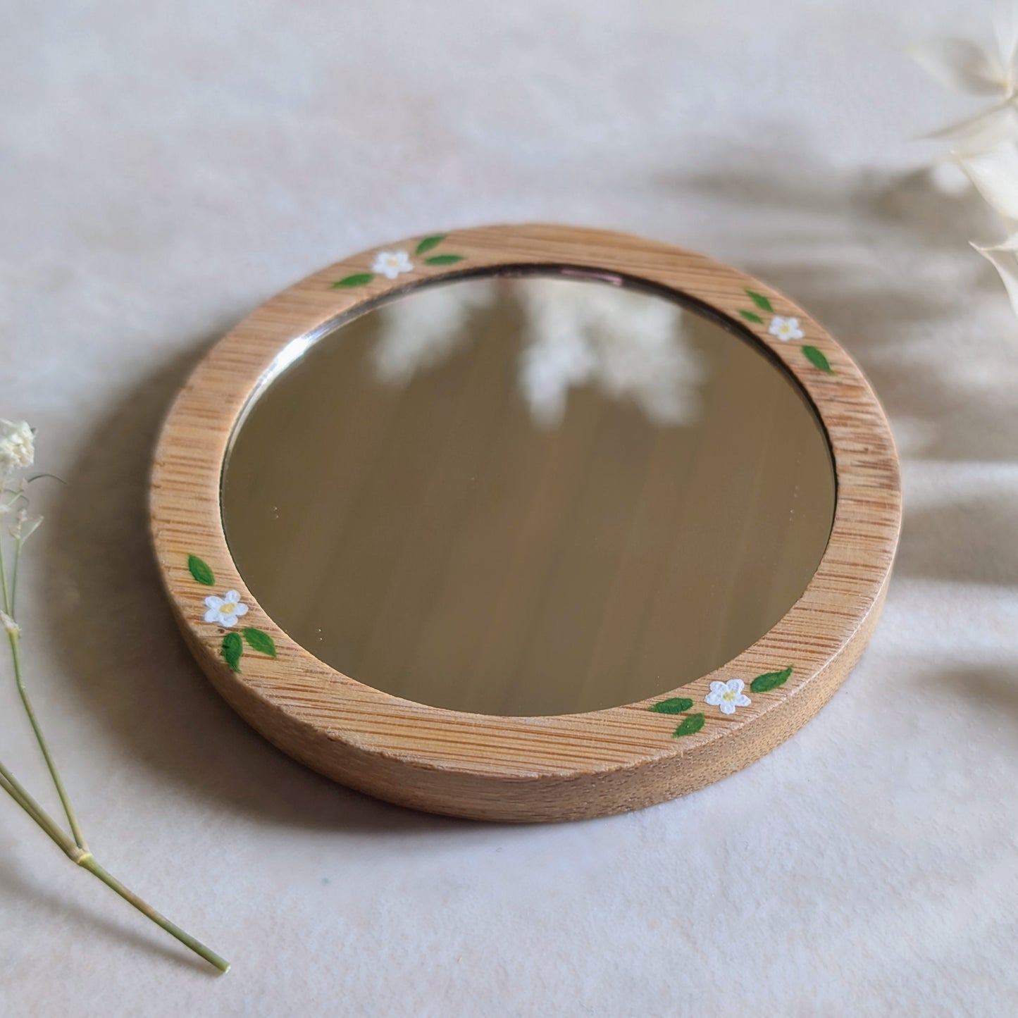 Miroir de poche peint - Citron vert