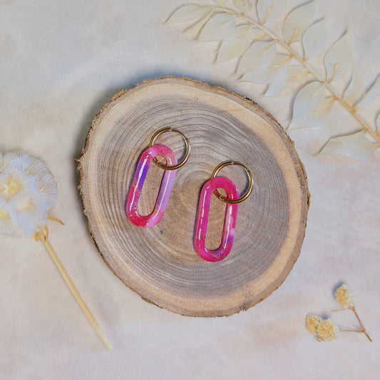 Pampille - Ovale fuchsia