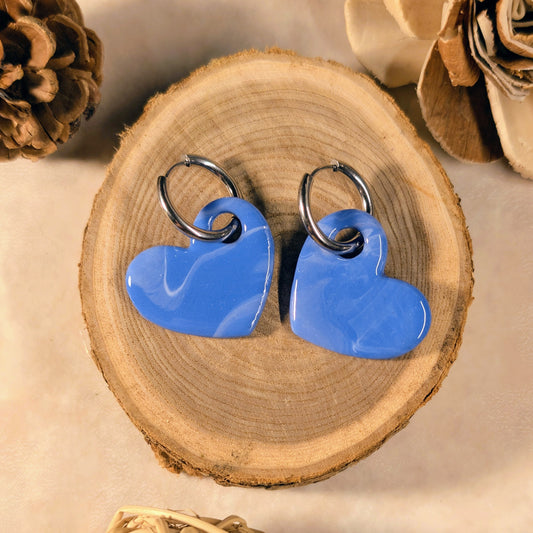 Pampille - Cœur bleu nuageux