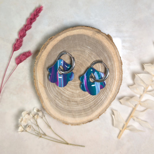 Pampille - Eventail bleu violet