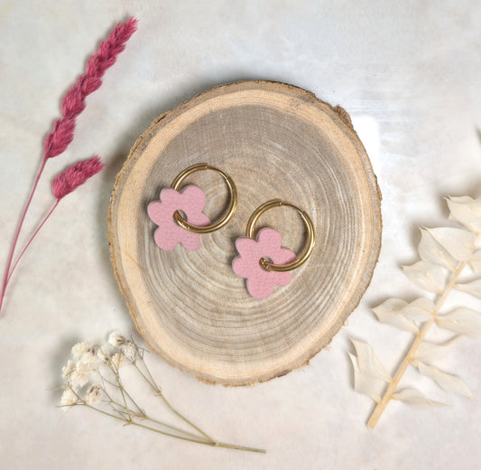 Pampille - Fleur rose poudre