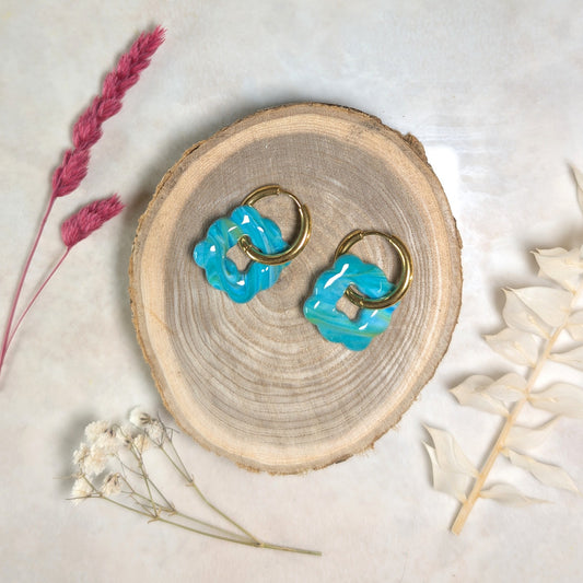 Pampille - Fleur turquoise