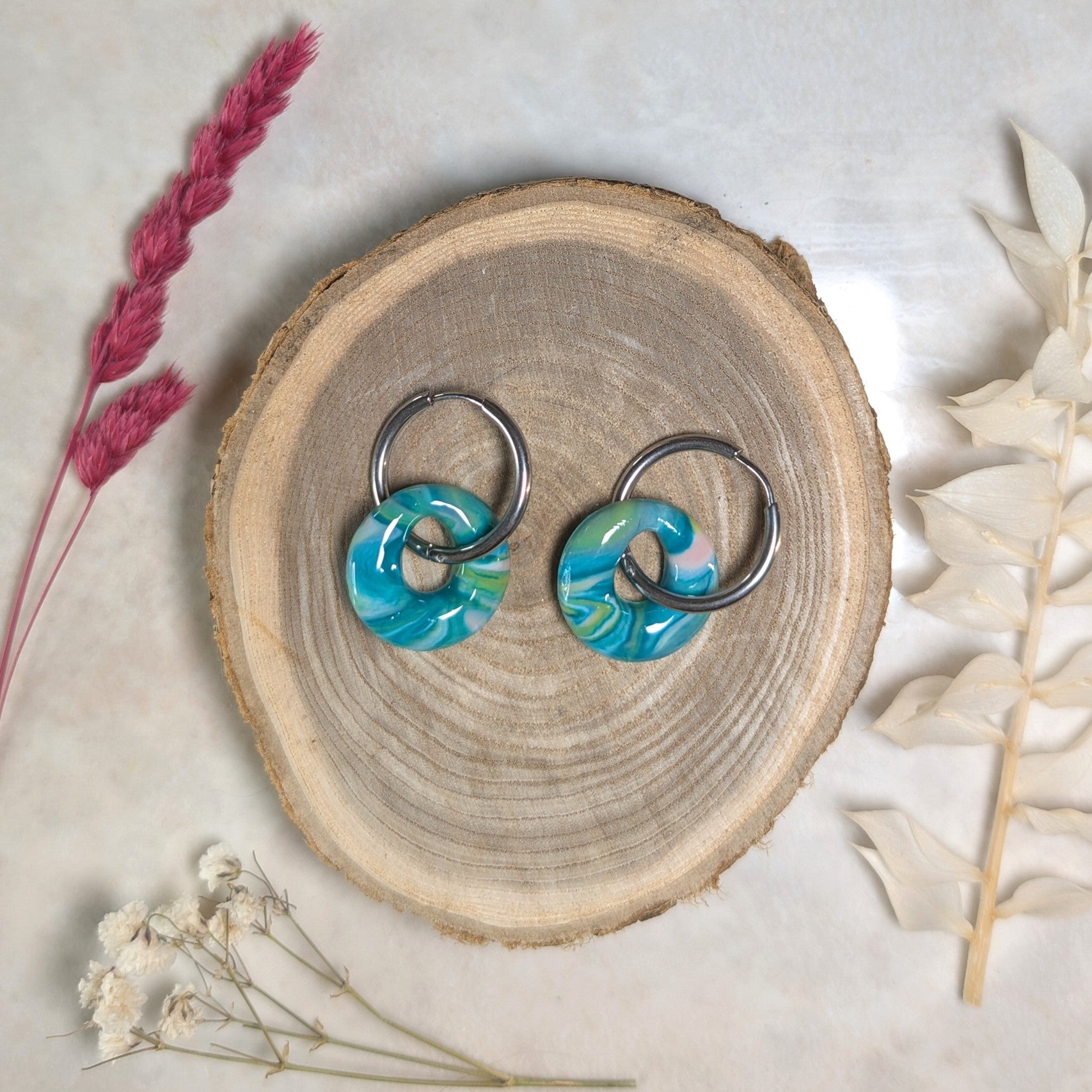 Pampille - Spirale turquoise