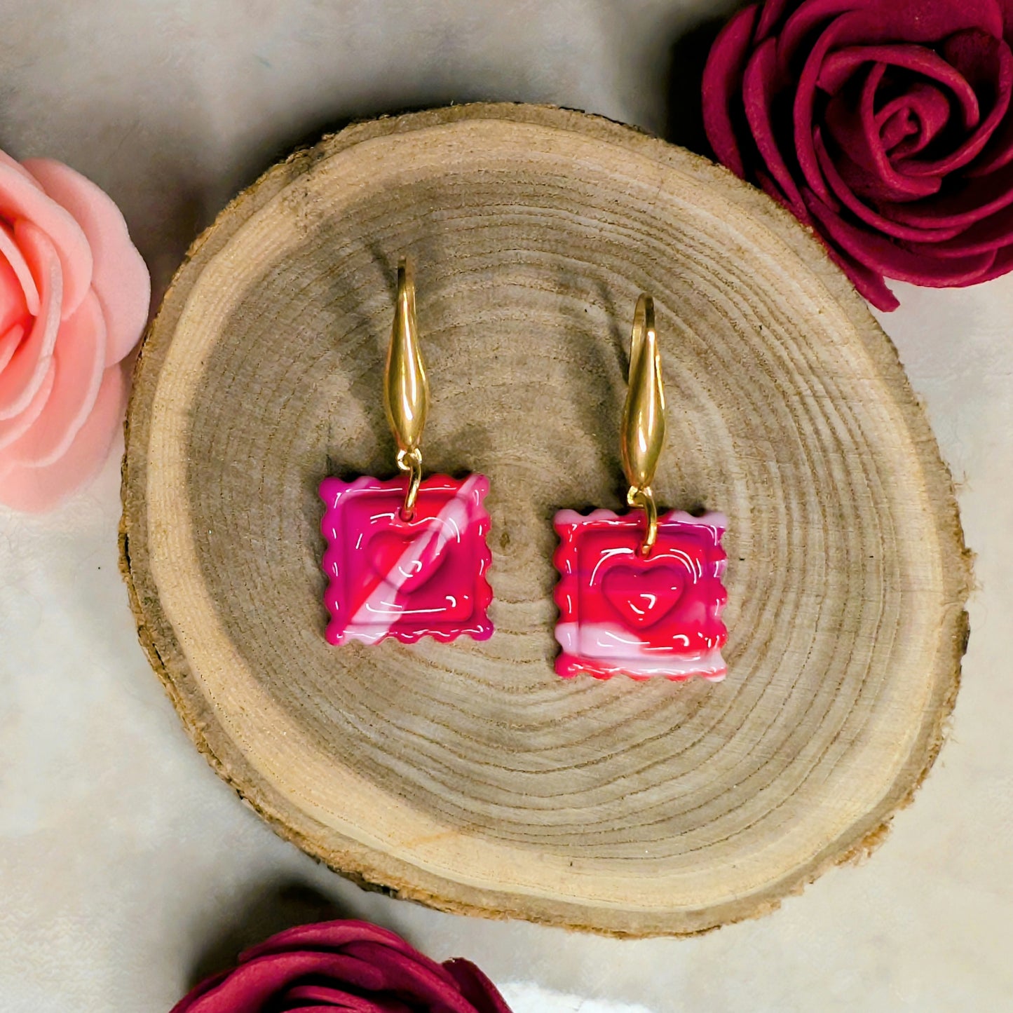 Boucles d’oreilles - St Valentin, timbre